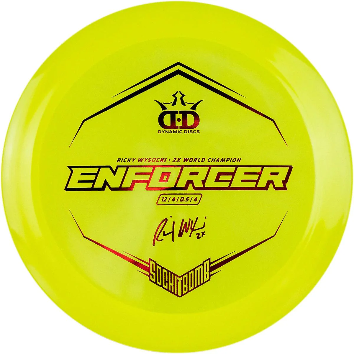 Dynamic Discs Lucid Ice Enforcer - Ricky Wysocki Sockibomb Stamp - Image 2