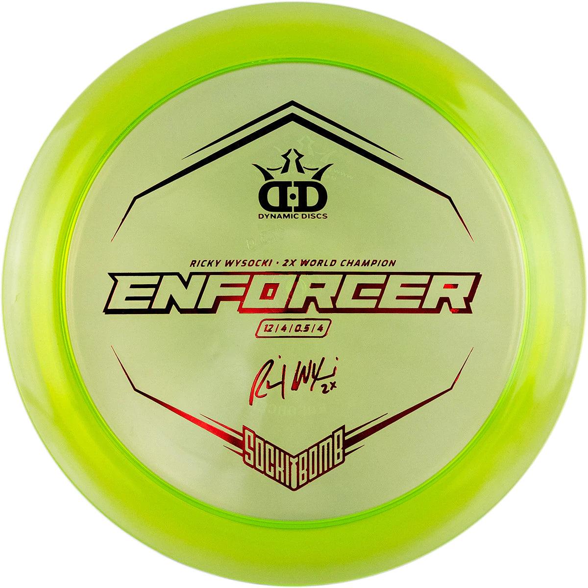 Dynamic Discs Lucid Ice Enforcer - Ricky Wysocki Sockibomb Stamp - Image 3
