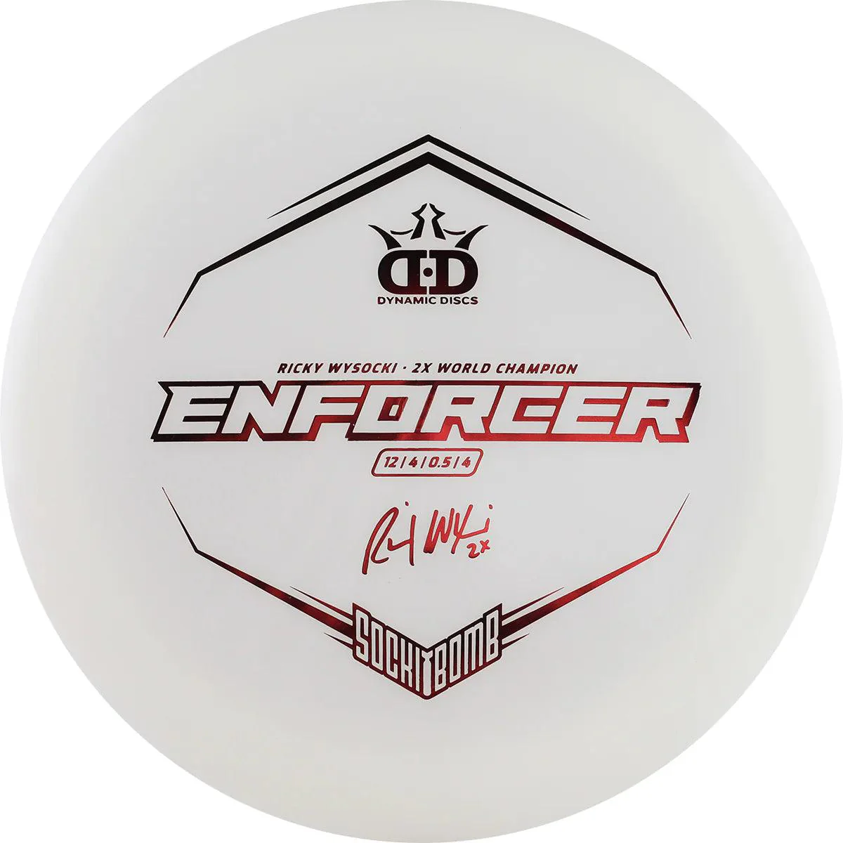 Dynamic Discs Lucid Ice Enforcer - Ricky Wysocki Sockibomb Stamp - Image 5