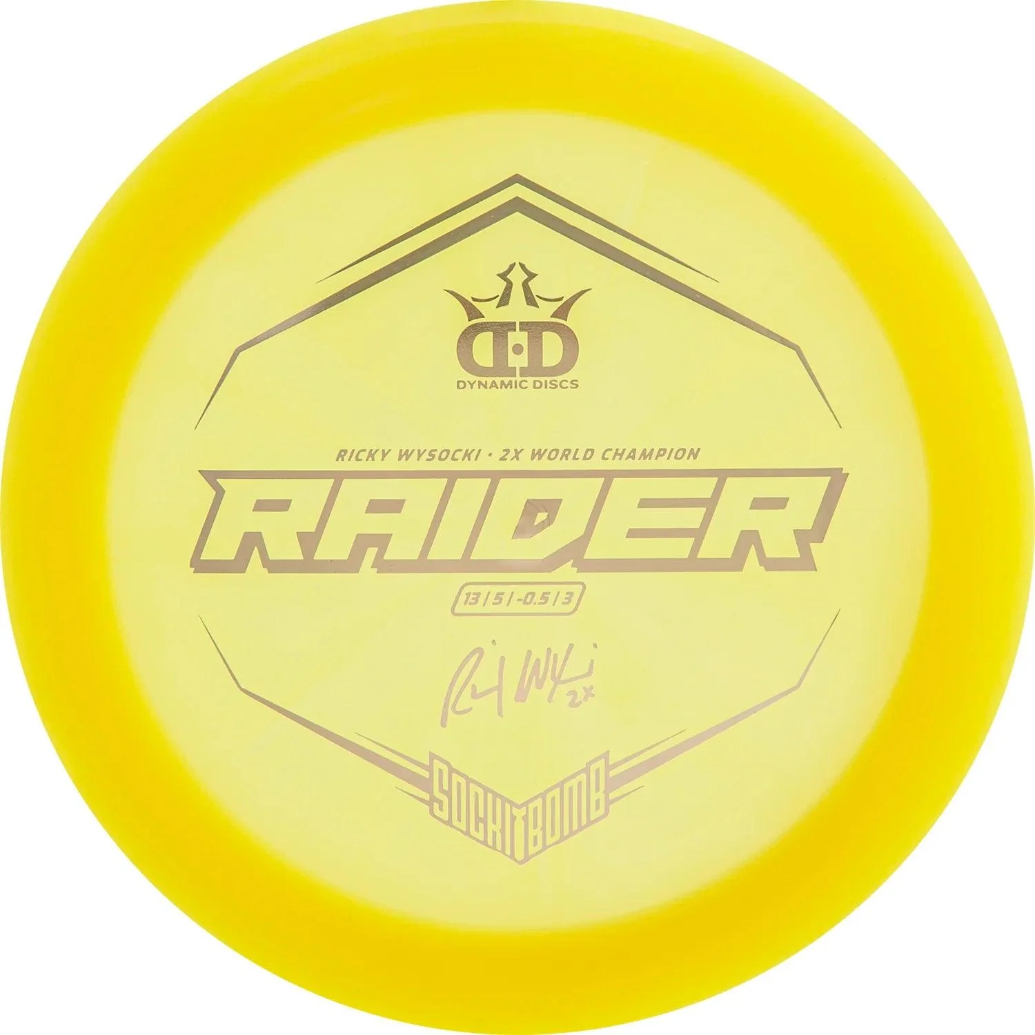 Dynamic Discs Lucid Ice Raider - Ricky Wysocki Sockibomb Stamp - Image 3