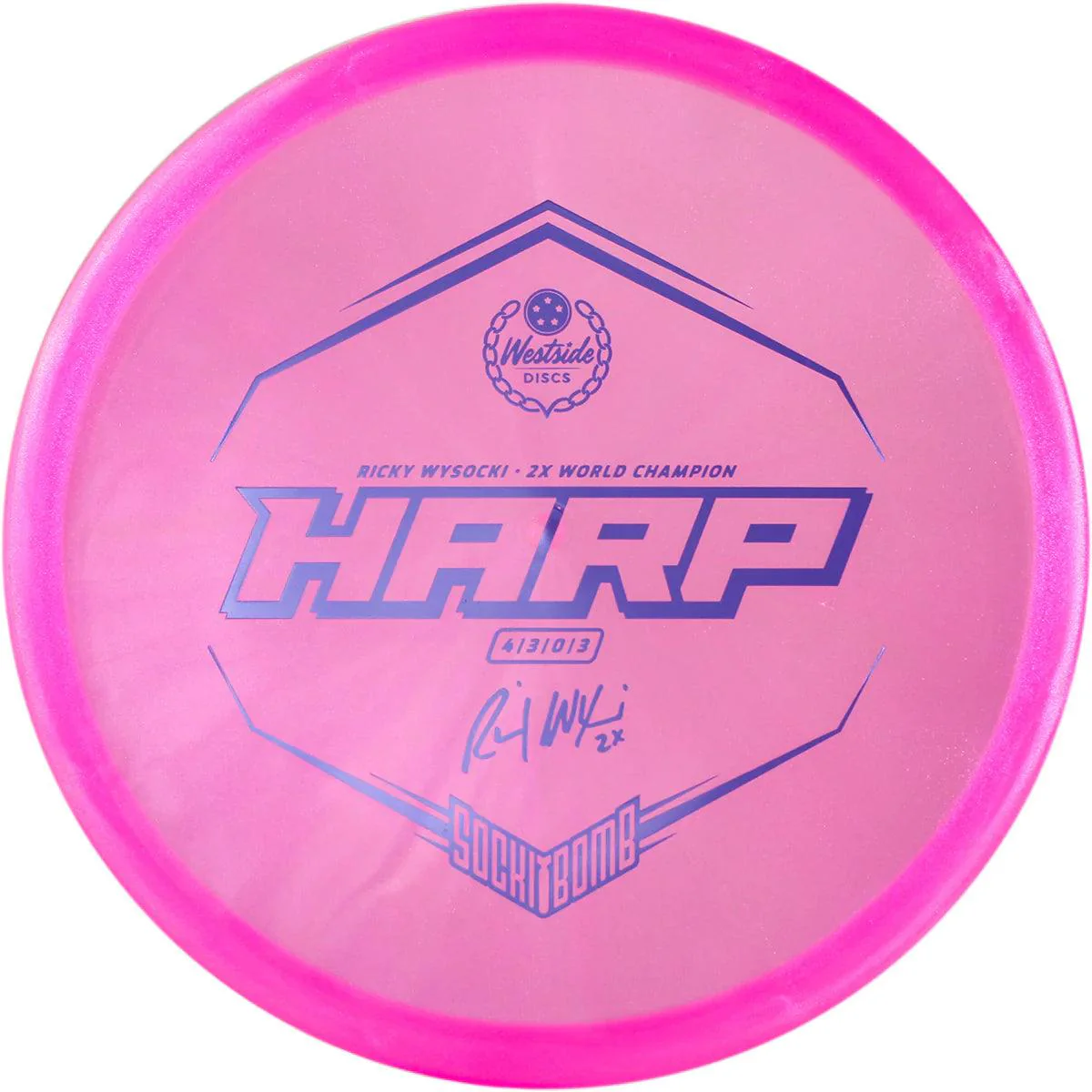 Westside Discs Vip Ice Glimmer Harp - Ricky Wysocki Sockibomb Stamp - Image 3